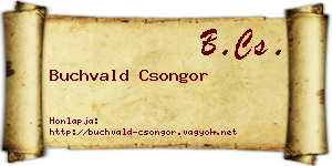 Buchvald Csongor névjegykártya