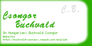csongor buchvald business card